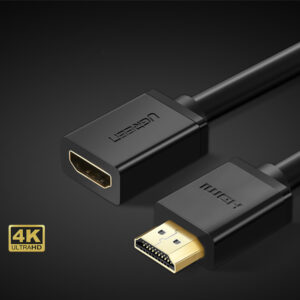 Ugreen HD107 10141 HDMI (Male) - HDMI (Female) 4K kabelis 1m - juodos spalvos - Image 3