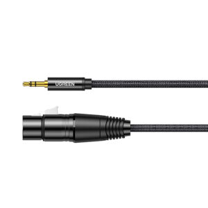 Ugreen audio kabelis 3.5mm mini jack (male) - XLR (female) 1m juodos spalvos (AV182) - Image 2
