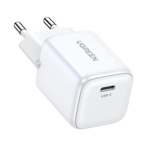 Ugreen Nexode mini CD318 15324 GaN 20W USB-C PD 3.0 / QC 4.0 network charger - baltos spalvos - Image 2