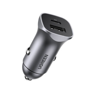 Ugreen CD130 USB-A / USB-C 30W Car Charger - pilkos spalvos - Image 7