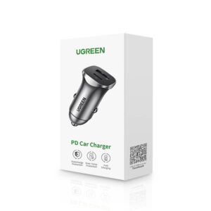 Ugreen CD130 USB-A / USB-C 30W Car Charger - pilkos spalvos - Image 5
