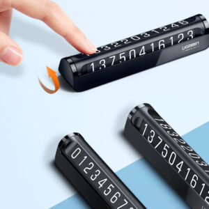 Ugreen car telephone number plate juodos spalvos (LP178) - Image 3