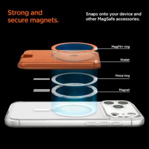 Spigen Valentinus MAgFit+ MagSafe Universal Magnetic Card Holder Metallic oranžinės spalvos - Image 13