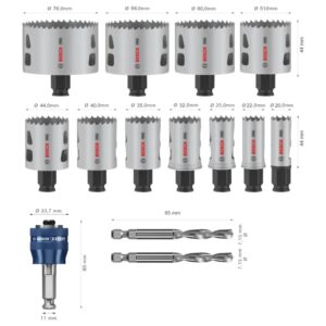 14 gręžimo karūnų rinkinys BOSCH Multi Material PC Plus - Image 3