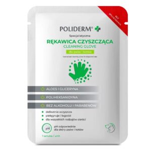 POLIDERM® valymo pirštinė šunims ir katėms - 1 vnt.
