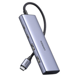 HUB USB-C - 2 x USB-A / 2 x USB-C 20 cm Ugreen CM473 - pilkos spalvos