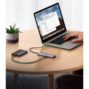 HUB USB-C - 2 x USB-A / 2 x USB-C 20 cm Ugreen CM473 - pilkos spalvos - Image 6