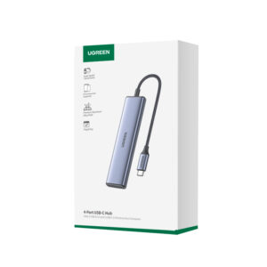 HUB USB-C - 2 x USB-A / 2 x USB-C 20 cm Ugreen CM473 - pilkos spalvos - Image 5