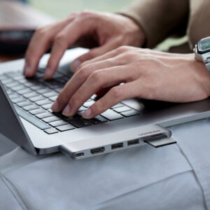 HUB Ugreen CM380 2xUSB C - HDMI/2xUSB 3.0/SD TF/USB C PD - pilkos spalvos - Image 4