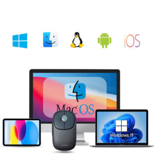 Ugreen MU102 FUN+ Bluetooth / 2.4 GHz Wireless Mouse - juodos spalvos - Image 5