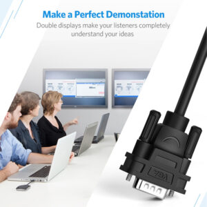 Ugreen 40254 1x2 VGA Splitter 1920x1440 60Hz - Black - Image 5