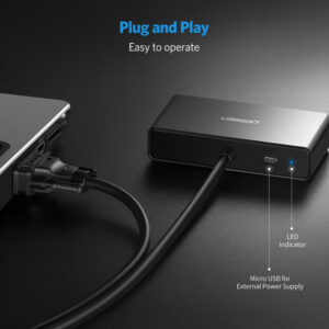 Ugreen 40254 1x2 VGA Splitter 1920x1440 60Hz - Black - Image 8