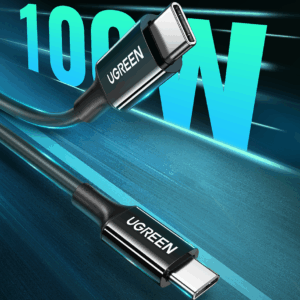 Ugreen US300 USB-C / USB-C 480Mb/s 5A 2m kabelis - juodos spalvos - Image 3