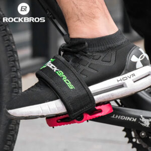 Rockbros GZT1001BK Bicycle Pedal Straps 2 pcs - juodos spalvos - Image 3