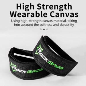 Rockbros GZT1001BK Bicycle Pedal Straps 2 pcs - juodos spalvos - Image 6