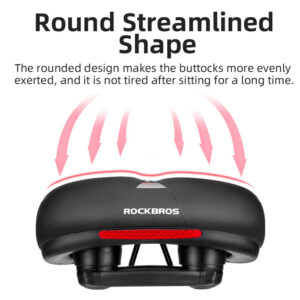 Rockbros AQ-6090B bicycle saddle - juodos spalvos and blue - Image 5