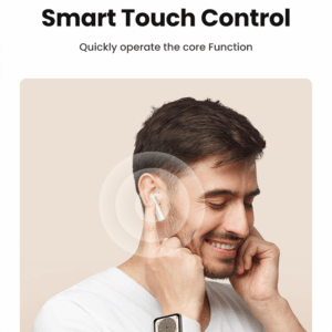 Ugreen HiTune T6 belaidės ausinės with ANC function + USB-A - USB-C kabelis - baltos spalvos - Image 7