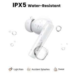 Ugreen HiTune T6 belaidės ausinės with ANC function + USB-A - USB-C kabelis - baltos spalvos - Image 4