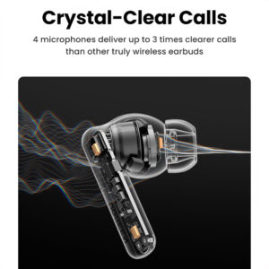 Ugreen HiTune T6 belaidės ausinės with ANC function + USB-A - USB-C kabelis - baltos spalvos - Image 8