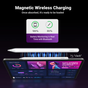 Ugreen LP653 stylus with wireless charging for iPad tablets - baltos spalvos - Image 2
