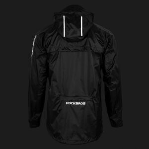 Rockbros YPY013BK4XL Rain Jacket Breathable Windproof XXXXL - juodos spalvos - Image 3