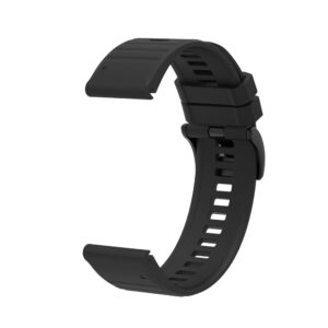 Silicone Strap for Garmin Fenix 3 / 5X / 6X / 7X Pro - Black - Image 2