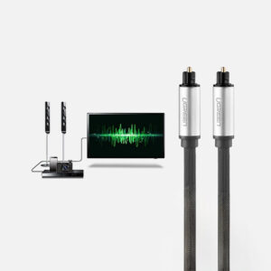 Ugreen AV108 10540 optical Toslink/SPDIF kabelis 2m - pilkos spalvos - Image 2