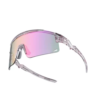 Rockbros Cycling Glasses Photochromic, with UV Protection and Corrective Insert, Clear - Purple - Image 2