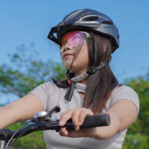 Rockbros Cycling Glasses Photochromic, with UV Protection and Corrective Insert, Clear - Purple - Image 3