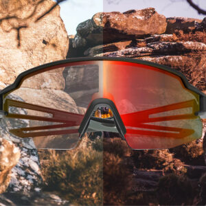 Rockbros Cycling Glasses Photochromic UV Protection with Corrective Insert Orange Lenses - juodos spalvos - Image 4