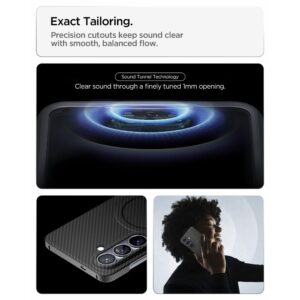 Spigen AirSkin Aramid MAG MagSafe Samsung Galaxy S26 juodos spalvos - Image 15
