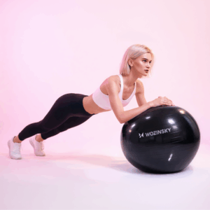 Wozinsky WGB65BB Gymnastic Exercise Ball 65 cm - juodos spalvos - Image 3