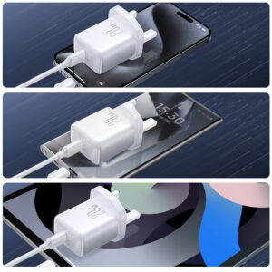 Joyroom JR-TCF20 PD 20W Wall Charger (UK Plug) - baltos spalvos - Image 7