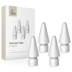 Tech-Protect STYLUS ANTGALIŲ RINKINYS 4 VNT. APPLE PENCIL Baltos spalvos