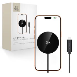 Tech-Protect A50 MAGNETINIS MagSafe BELAIDIS ĮKROVIKLIS 25W QI2.2 juodos spalvos