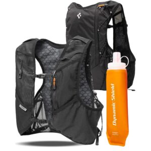 Spigen A721 Dynamic Shield Running Vest Active (M-L) + Soft Flask juodos spalvos