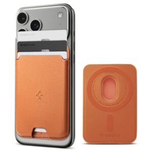 Spigen Valentinus MagSafe Universal Magnetic Card Holder Metallic oranžinės spalvos