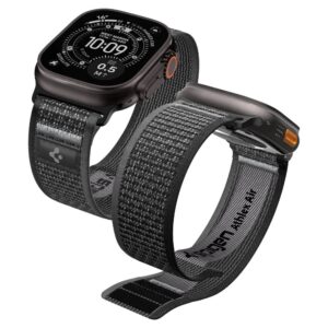 SPIGEN ATHLEX AIR 2 APPLE WATCH 8 / 9 / 10 / 11 / SE / ULTRA (44 / 45 / 46 / 49 MM) AKTYVI JUODA / PILKA