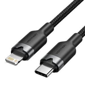 CABLE USB-C TO LIGHTNING/2M BLACK LALBH VENTION
