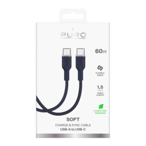 Puro ICON USB-C - USB-C Cable 1.5m - Navy Blue - Image 3