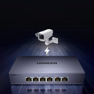 Switch Ugreen 6-Port 1Gb/s Ethernet Switch with PoE - pilkos spalvos - Image 4