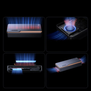 Ugreen D703 USB4 40Gb/s M.2 NVMe SSD Enclosure with Active Cooling - pilkos spalvos - Image 3