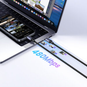 Ugreen USB-C to USB-C PD kabelis 240W 2m - juodos spalvos - Image 5