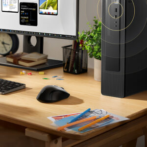 Ugreen Wireless Ergonomic Optical Mouse - juodos spalvos - Image 5