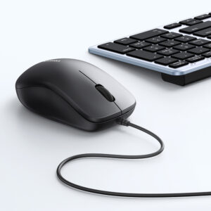 Ugreen wired optical mouse - juodos spalvos - Image 3