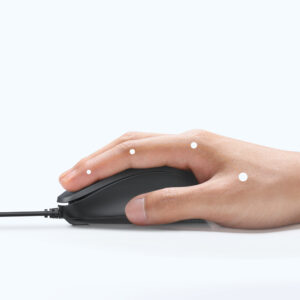 Ugreen wired optical mouse - juodos spalvos - Image 5