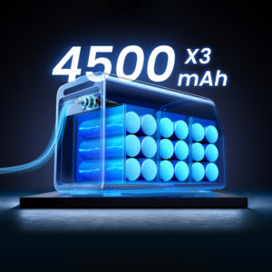 Ugreen 150 PSI 12V Electric Car Tire Pump with Digital Display - pilkos spalvos - Image 3