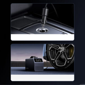 Ugreen 150 PSI 12V Electric Car Tire Pump with Digital Display - pilkos spalvos - Image 7