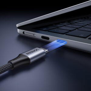 Ugreen 2in1 USB-C kabelis - 2xUSB-C PD 140W 2m - juodos spalvos - Image 4