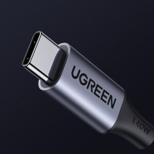 Ugreen 2in1 USB-C kabelis - 2xUSB-C PD 140W 2m - juodos spalvos - Image 9